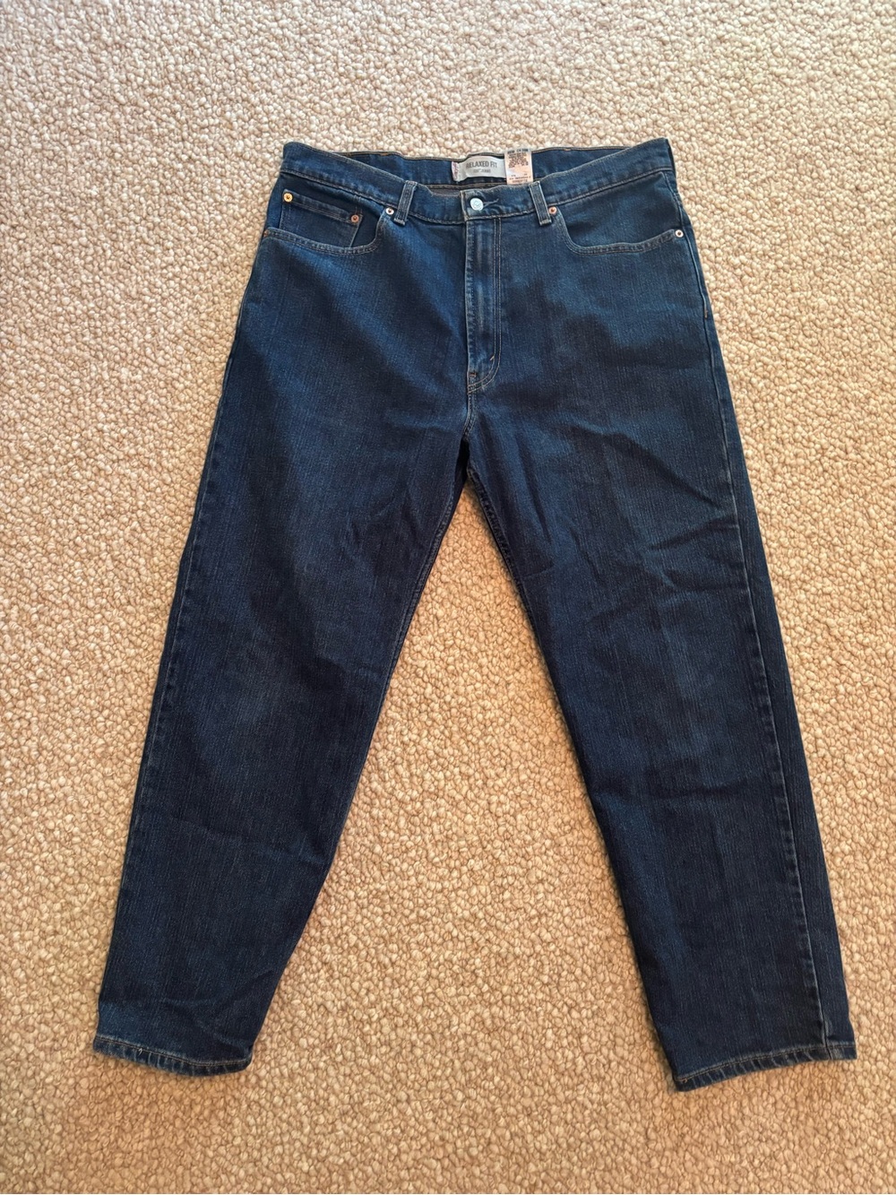 Levi's 550 Relaxed Fit Men's Jeans 38x30 Dark Wash 100% Cotton